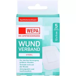 WEPA Wound dressing 7.2x5 cm sterile, 5 pcs