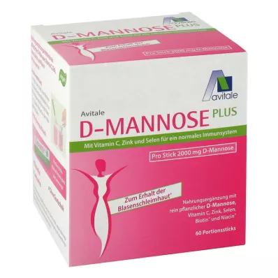 D-MANNOSE PLUS 2000 mg sticks with vitamins and minerals, 60X2.47 g