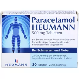 PARACETAMOL HEUMANN 500 mg tab. na ból i gorączkę, 20 szt