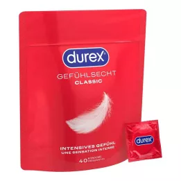 DUREX Feeling Real Ultra-Thin Condoms, 40 pcs