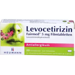 LEVOCETIRIZIN Fairmed 5 mg επικαλυμμένα με λεπτό υμένιο δισκία, 20 τεμ