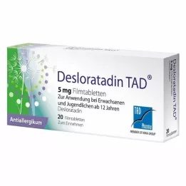 DESLORATADIN TAD 5 mg film-coated tablets, 20 pcs