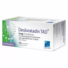 DESLORATADIN TAD 5 mg film-coated tablets, 100 pcs