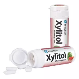 MIRADENT Xylitol Chewing Gum Watermelon, 30 pcs