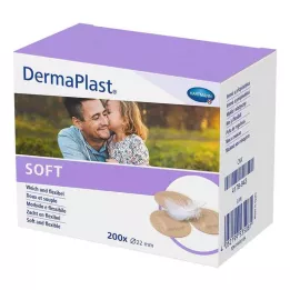 DERMAPLAST SOFT Spots plaster round 22 mm, 200 pcs
