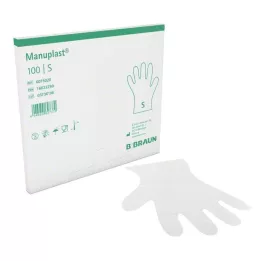 MANUPLAST Once gloves PE Gr.S, 100 pcs