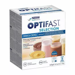 OPTIFAST Selection Drinks &amp; Creams Powder, 8X55 g
