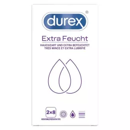 DUREX Extra moist condom double pack, 2x8 pcs