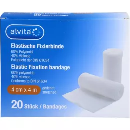 ALVITA elastic fixation bandage 4 cmx4 m, 20 pcs