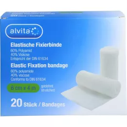 ALVITA elastic fixation bandage 6 cmx4 m, 20 pcs