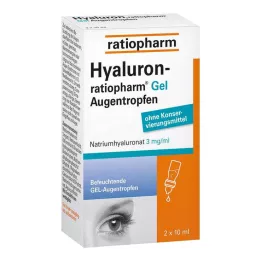 HYALURON-RATIOPHARM Gel eye drops, 2X10 ml