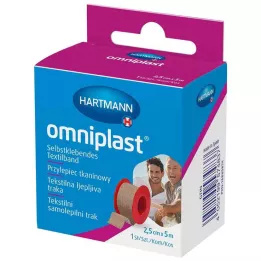 OMNIPLAST Fixation plaster textile thread 2.5 cm x 5 m OTC, 1 pc
