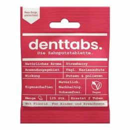 DENTTABS Kids Strawberry with fluoride, 125 pcs
