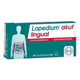 Lopedium acute lingual 2 mg orodispersible tablets, 10 pcs