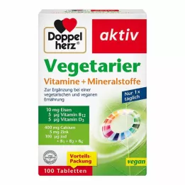DOPPELHERZ Vegetarian Vitamins+Minerals active, 100 pcs
