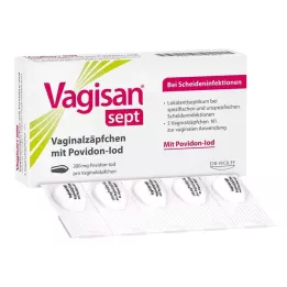 VAGISAN sept vaginal suppositories with povidone-iodine, 5 pcs