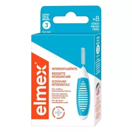 ELMEX Interdental brushes ISO size 3 0.6 mm blue, 8 pieces