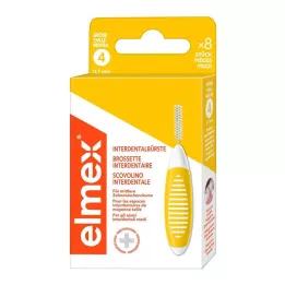 ELMEX Interdental brushes ISO size 4 0.7 mm yellow, 8 pieces