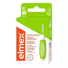 ELMEX Interdental brushes ISO size 5 0.8 mm green, 8 pieces