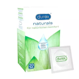 DUREX naturalne prezerwatywy z lubrykantem na bazie wody, 2x10 sztuk