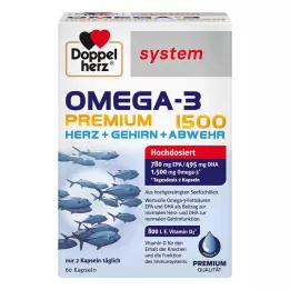 DOPPELHERZ Omega-3 Premium 1500 system capsules, 60 pcs