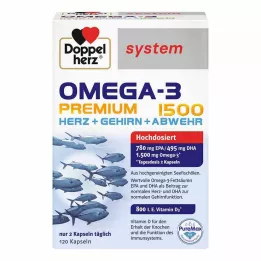 DOPPELHERZ Omega-3 Premium 1500 system capsules, 120 pcs