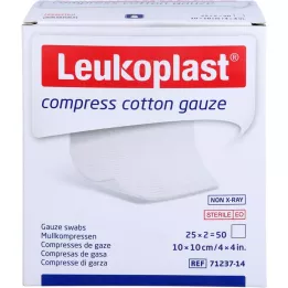 LEUKOPLAST compress Cotton Gauze 10x10cm ste.12f, 25X2 pcs