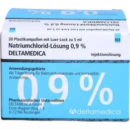 NATRIUMCHLORID-Solution 0.9% Deltamedica Luer-Lo Pl., 20X5 ml