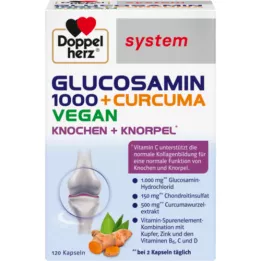 DOPPELHERZ Glucosamine 1000+Curcuma Vegan Syst.kps., 120 pcs