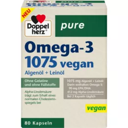 DOPPELHERZ Omega-3 1075 Vegan Pure capsules, 80 pcs