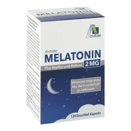 Melatonin 2 mg plus hops and lemon balm capsules, 120 pieces