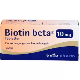 BIOTIN BETA 10 mg tablets, 20 pcs