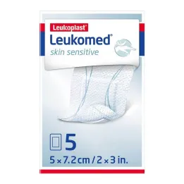 Leukomed® skin sensitive 5x7.2 cm, 5 pcs