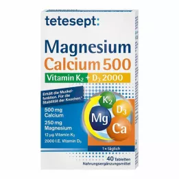 TETESEPT Tabletki wapnia magnezu 500 k2+D3, 40 szt