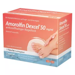 AMOROLFIN Leczniczy lakier do paznokci Dexcel 50 mg/ml, 5 ml