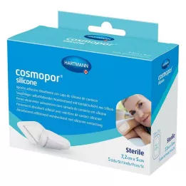 COSMOPOR silicone wound dressing 5x7.2 cm, 5 pcs