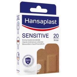 Hansaplast SENSITIVE plaster strips skin tone medium, 20 pcs
