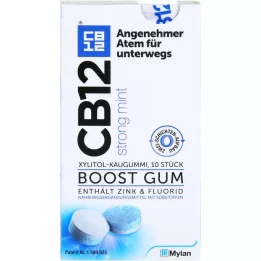 CB12 boost strong mint chewing gum, 10 pcs
