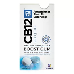 CB12 boost strong mint chewing gum, 10 pieces