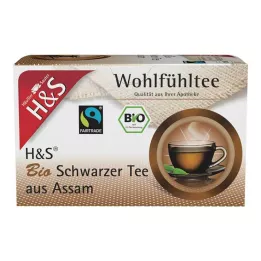 H&amp;S Organic Black Tea from Assam Filter Bags, 20X1.80 g