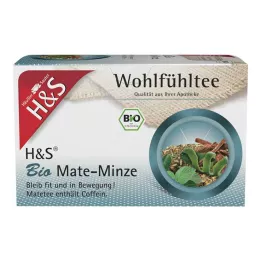 H&amp;S Organic Mate Mint Filter Bags, 20X1.8 g