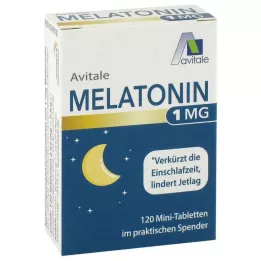 MELATONIN 1 mg minitabletter i dispenser, 120 stk