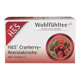 H&S Cranberry acerola cherry with vitamin C color, 20X2.8 g