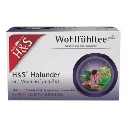 H&S Elderberry with Vitamin C and Zinc Filter Bags, 20X2.5 g