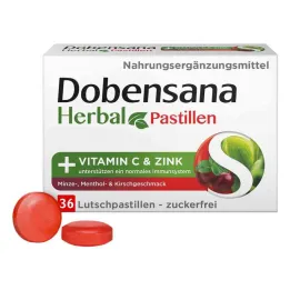 Dobensana Herbal Kirschgeschm.vit.c & Zinc Pastil.(36 pieces)