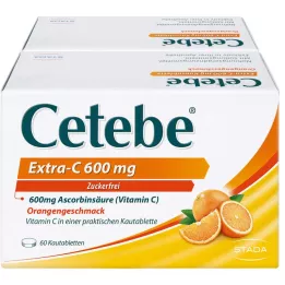 CETEBE Extra-C 600 mg chewable tablets, 120 pcs