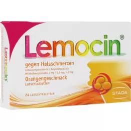 LEMOCIN gegen Halsschmerzen Orangengeschmack Lut., 24 St