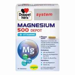 DOPPELHERZ Magnesium 500 Depot system tablets, 60 pcs