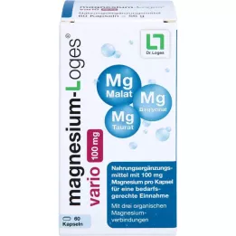 MAGNESIUM-LOGES vario 100 mg capsules, 60 pcs