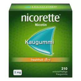 NICORETTE 2 mg freshfruit chewing gum, 210 pieces